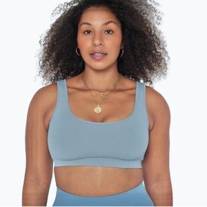 SET Active sculptflex box cut ribbed bra Blue Lagoon? M